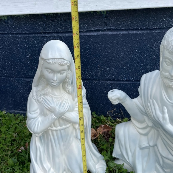 Vintage XL Nativity 21” Ceramic Molds Joseph, Mary & Baby Jesus - Picture 9 of 11